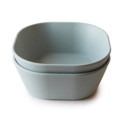 Mushie Square Dinnerware Bowl, Set of 2 Sage Green or Mint